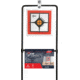 EZ-Aim Hardrock AR500 Square Spinner Target &amp; Stand, Rimfire Rounds &amp; Centerfire Pistol, White/Red/Black, 9.5W x 20H, 15367