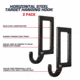 EZ-Aim Horizontal Steel Gong Shooting Target Hanging Hook, 2-Pack, Black, 15571