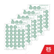 EZ-Aim IBS Rimfire Paper Shooting Targets, 50-Yard Range, 14x17in, 25-Pack, Green/White, 15582