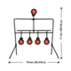 EZ-Aim Metal Resetting Target Set For Plinking, Black, 15285