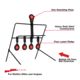 EZ-Aim Metal Resetting Target Set For Plinking, Black, 15285