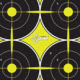 EZ-Aim Non-Adhesive Paper Splash Shooting Targets, 6 Spot Bullseyes, 8-Pack, Black/Chartreuse, 12 in x 18 in, 15355