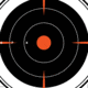 EZ-Aim Paper Bullseye Target, Black, 8X8, 15246