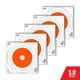 EZ-Aim Paper Shooting Target, Bullseye, 12in Square, Orange/White, 15496