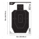 EZ-Aim Paper Shooting Targets, IPSC Silhouette, Peel Away Target Pad, 12inW x 18inH, 50-Pack, Black/White, 15551-50
