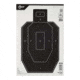 EZ-Aim Paper Shooting Targets, IPSC Silhouette, Peel Away Target Pad, 12inW x 18inH, 50-Pack, Black/White, 15551-50