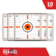 EZ-Aim Rigid Paper Shooting Targets, Sight-In Grid, 10-Targets Per Pack, Orange/White, 15576