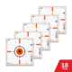 EZ-Aim Rigid Paper Shooting Targets, Sight-In Grid, 10-Targets Per Pack, Orange/White, 15576