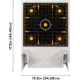 EZ-Aim Sight-In Splash Shooting Kit &amp; Target Stand, 12in Square Adhesive Targets, Black/Orange, 13.5W x 17.5H, 15378