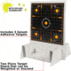 EZ-Aim Sight-In Splash Shooting Kit &amp; Target Stand, 12in Square Adhesive Targets, Black/Orange, 13.5W x 17.5H, 15378