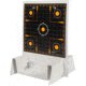 EZ-Aim Sight-In Splash Shooting Kit &amp; Target Stand, 12in Square Adhesive Targets, Black/Orange, 13.5W x 17.5H, 15378