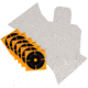 EZ-Aim Silhouette Splash Shooting Kit &amp; Target Stand, 6in Square Adhesive Targets, Black/Orange, 13.5W x 17.5H, 15379