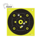 EZ-Aim Splash Reactive Adhesive Paper Bullseye Shooting Targets w/8 Aiming Points, 12in Square, 12-Pack, Black/Chartreuse, 15577