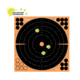 EZ-Aim Splash Reactive Adhesive Paper Shooting Targets, Bullseye, 12in Square, 3-Targets Per Pack, Black/Orange, 15580