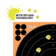 EZ-Aim Splash Reactive Adhesive Paper Shooting Targets, Bullseye, 12in Square, 3-Targets Per Pack, Black/Orange, 15580