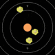 EZ-Aim Splash Reactive Adhesive Paper Shooting Targets, Bullseye, 12in Square, 3-Targets Per Pack, Black/Orange, 15580