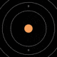 EZ-Aim Splash Reactive Adhesive Paper Shooting Targets, Bullseye, 12in Square, 3-Targets Per Pack, Black/Orange, 15580