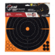 EZ-Aim Splash Reactive Adhesive Paper Shooting Targets, Bullseye, 12in Square, 3-Targets Per Pack, Black/Orange, 15580