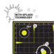 EZ-Aim Splash Reactive Paper Shooting Targets, Sight-In Grid, Peel Away Target Pad, 12.5in Square, 30-Pack, Black/Chartreuse, 15211-30