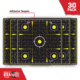 EZ-Aim Splash Reactive Paper Shooting Targets, Sight-In Grid, Peel Away Target Pad, 12.5in Square, 30-Pack, Black/Chartreuse, 15211-30