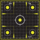 EZ-Aim Splash Reactive Paper Shooting Targets, Sight-In Grid, Peel Away Target Pad, 12.5in Square, 30-Pack, Black/Chartreuse, 15211-30