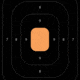 EZ-Aim Splash Reactive Paper Shooting Targets, Silhouette Kit, 23inW x 35inH &amp; 12.5inW x 18.25inH, Blue/White &amp; Black/Orange, 15579