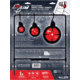 EZ-Aim Triple Deflector Spinner Target System, Rimfire .22 Caliber &amp; Air Guns, Black/Red, 10.75W x 12.5H, 15403