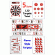 EZ2C Targets 120 5 Game Style Targets,Red and Black Ink,11x17in EZP05