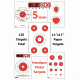 EZ2C Targets 125 5 Handgun Style Targets,Red and Black Ink,11x17 EZP04
