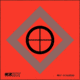 EZ2C Targets Style 17 Mini Targets,Black Ink on Red,3.5x3.5in,Pack of 25 EZ2CM17