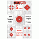 EZ2C Targets 200 5 Rifle Style Targets,Red and Black Ink,11x17in EZP02