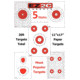 EZ2C Targets 200 5 Style Targets,Red and Black Ink,11x17in EZP01