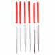 EZE-LAP 6 Coarse File Set, Round, Square, Three Square, Half Round, Flat/Warding, Knife, Purple, 600C