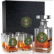 Old Southern Brass U.S. Army Decanter Whiskey Glass Premium Gift Box, Gift 5 Piece Set, Clear, One Size, OSB-5PCSET-ARMY