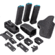 FAB Defense Polymer IWB Hoster Kit, Glock 19, Right Hand, Black, 16 Round Pistol Magazine, fx-glock19kitb