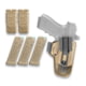 FAB Defense Polymer IWB Hoster Kit, Glock 19, Right Hand, Flat Dark Earth, 16 Round Pistol Magazine, fx-glock19kitt