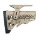 FAB Defense AR-15/M4 Stock With Adjustable Cheek Riser Battery Storage And Rubber Buttpad, Flat Dark Earth, FX-GLR16CPT
