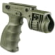 FAB Defense Grip and 1in Flash Light Adapter w/ Rear Activation Button, OD Green, FX-TGRIPRG