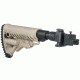 FAB Defense M4 Folding, Collapsible Buttstock w/ Shock Absorber for AK47 - Polymer Joint, Flat Dark Earth, FX-M4AKPSBT