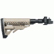 FAB Defense M4 Folding, Collapsible Buttstock w/ Shock Absorber for AK47 - Polymer Joint, Flat Dark Earth, FX-M4AKPSBT