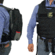 FAB Defense Masada Bulletproof Backpack Full Body Armor/Bulletproof Vest, Level IIIA, Black/Grey/Red, Masada-Val