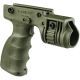 FAB Defense Tactical Grip &amp; 1in. Flashlight Adapter w/ Activation Trigger, OD Green, fx-tgripg