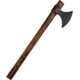 Factory X Tomahawk, 5.25" black finish carbon steel axe head with 5.25, Brown wood handle, XNH52LE