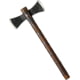Factory X Tomahawk, 9" black finish carbon steel axe head with 6" cutt, Brown wood handle, XN310P