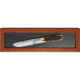 Fallkniven GP Stag Linerlock Folding Knife, 3in Satin Laminate Cobalt Steel Spear Point Blade, Stag Handle, SS Bolster, Comes With Wooden Glass Top Display Box, GPS