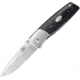 Fallkniven PXL Linerlock Black Micarta Folding Knife, 3.38 satin finish 3G steel blade, Black micarta handle, PXLBM