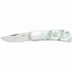 Fallkniven Tre Kronor de Luxe Folding Knife,Laminate Powder Steel Blade, Mother of Pearl Handle FNTK3MOP