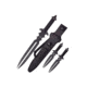 Fantasy Master Fantasy Sword w/ 2 Throwing Knives, 15.5 in, 3Cr13 Stainless Steel Stainless Steel, Shear, Black, FM-682
