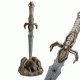 Fantasy Master Fixed Blade, 16in, Stainless Steel Blade, Poly Resin Skull Design Handle FMT-046IV
