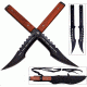 Fantasy Master Fixed Blade, 20in, Stainless Steel Blade, Wood Overlay Full Tang Stainless Steel Handle FM-665-2